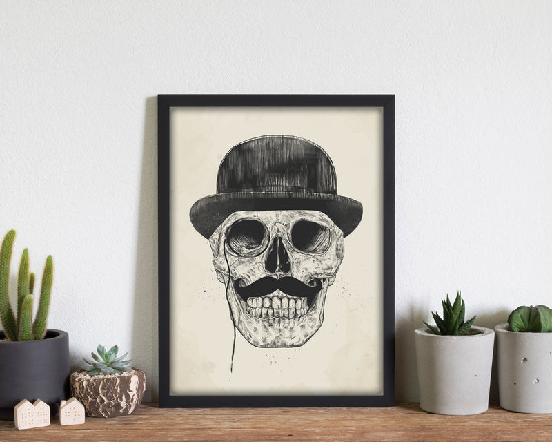 Gentlemen Never Die Skull Art Print by Balaz Solti