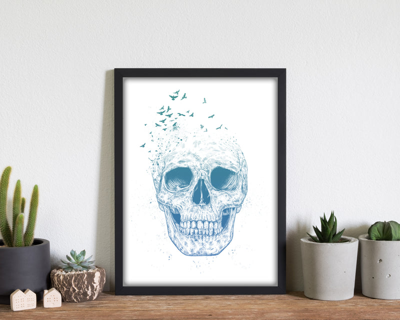 Let Them Fly Skull Gothic Art Print by Balaz Solti