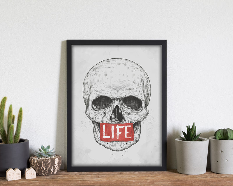 Skull Life Art Print by Balaz Solti
