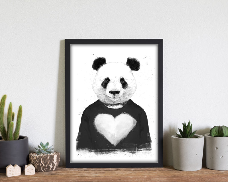Lovely Panda Animal Art Print by Balaz Solti