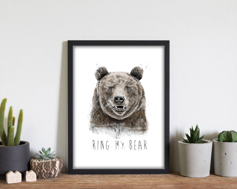 Ring My Bear Animal Art Print by Balaz Solti