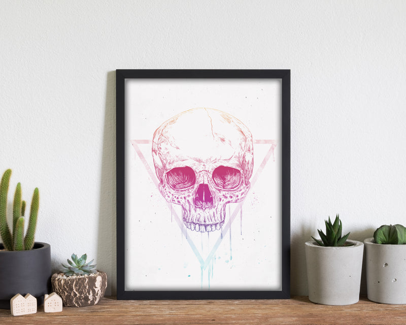 Skull In Triangle Art Print by Balaz Solti