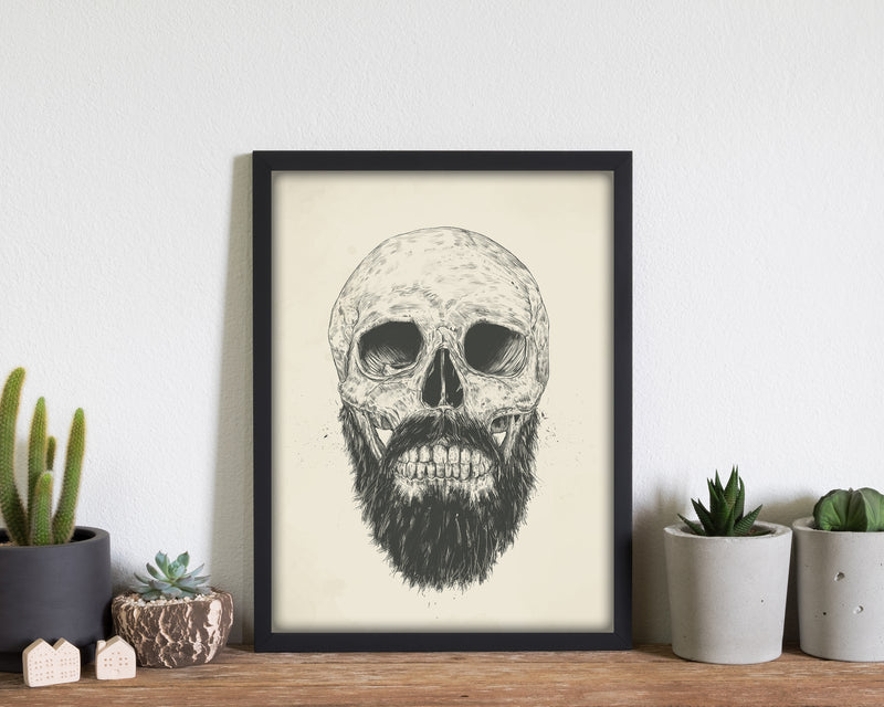 The Beards Not Dead Skull Art Print by Balaz Solti