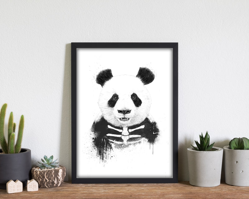 Zombie Panda Animal Art Print by Balaz Solti