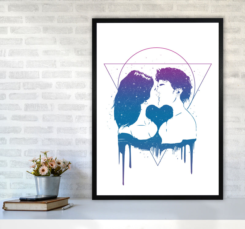 Cosmic Love Art Print by Balaz Solti A1 White Frame