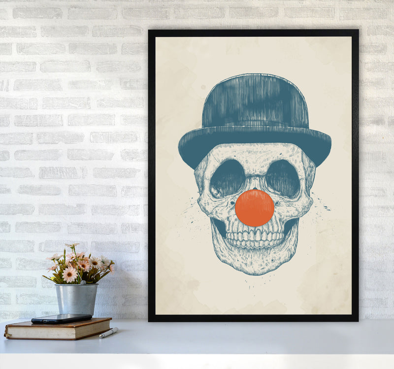 Dead Clown Skull Gothic Art Print by Balaz Solti A1 White Frame