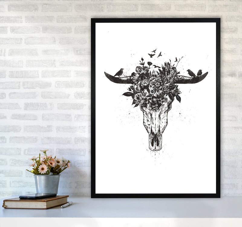 Dead Summer B&W Animal Art Print by Balaz Solti A1 White Frame