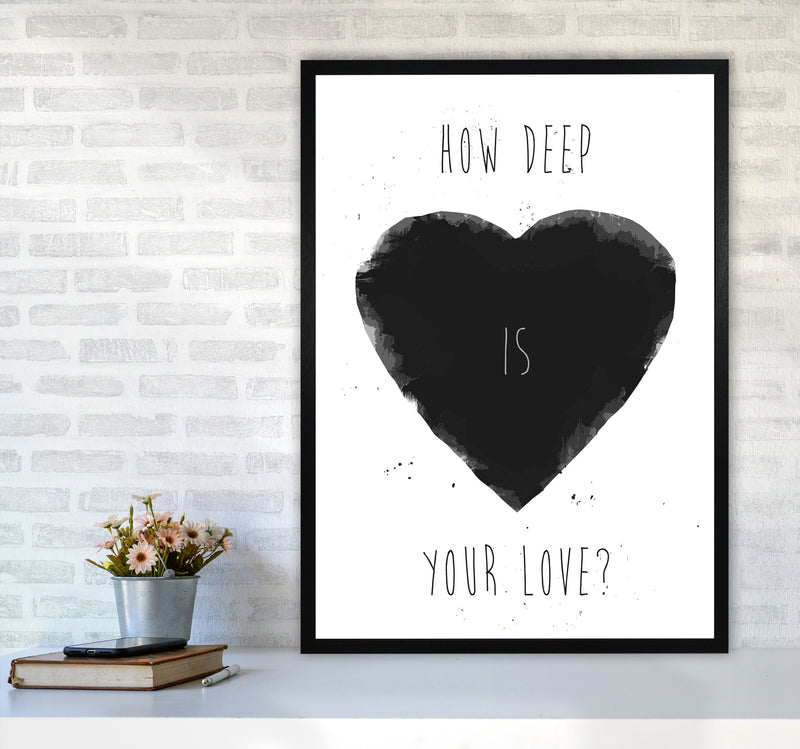 How Deep Is Your Love? Art Print by Balaz Solti A1 White Frame