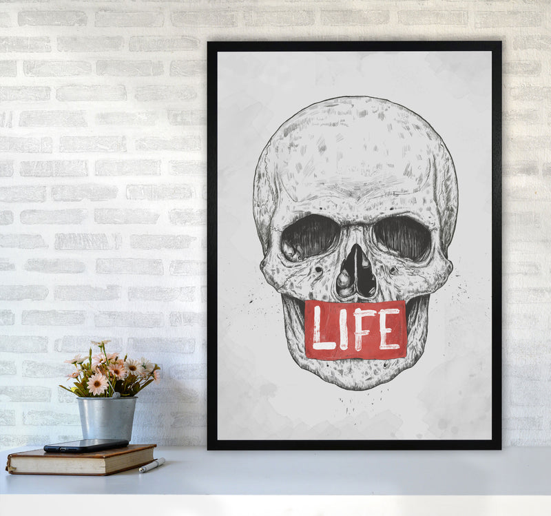 Skull Life Art Print by Balaz Solti A1 White Frame