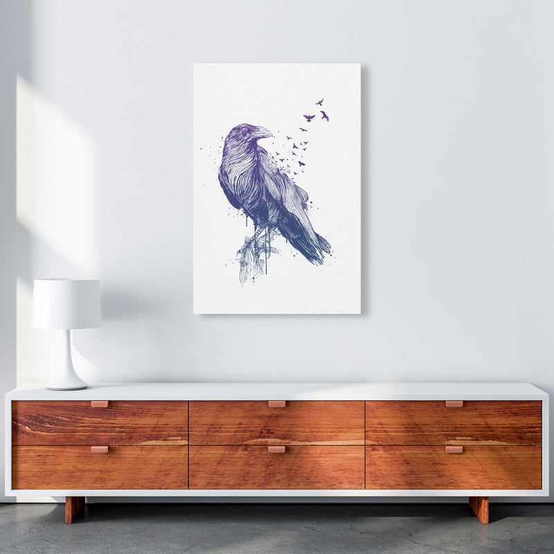 Born To Be Free Raven Animal Art Print by Balaz Solti A1 Canvas