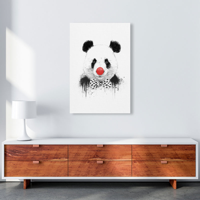 Clown Panda Animal Art Print by Balaz Solti A1 Canvas