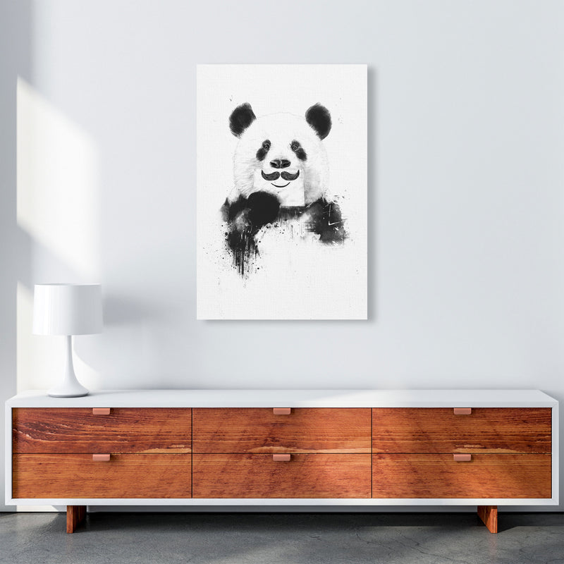 Funny Panda Animal Art Print by Balaz Solti A1 Canvas