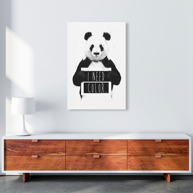 I Need Colour Panda Animal Art Print by Balaz Solti A1 Canvas