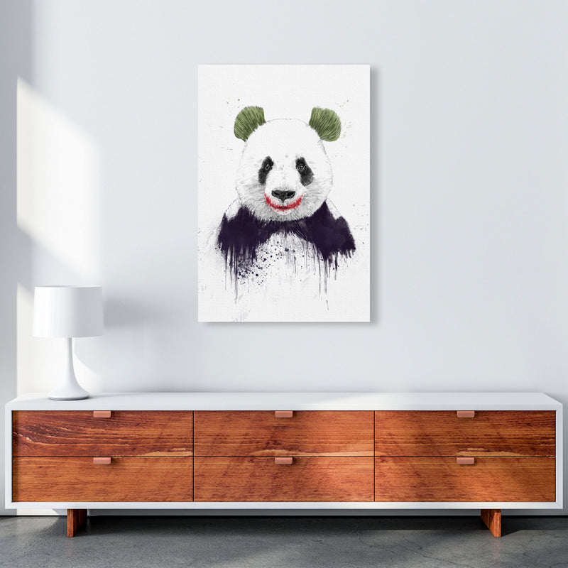 Jokerface Panda Animal Art Print by Balaz Solti A1 Canvas