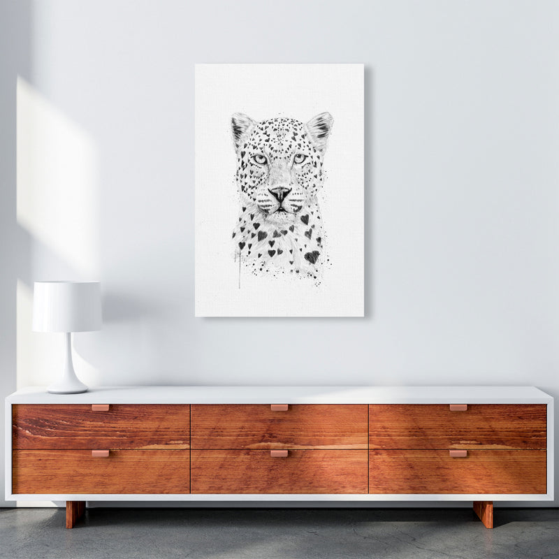 Lovely Leopard Animal Art Print by Balaz Solti A1 Canvas