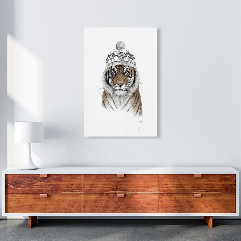 Siberian Tiger Animal Art Print by Balaz Solti A1 Canvas