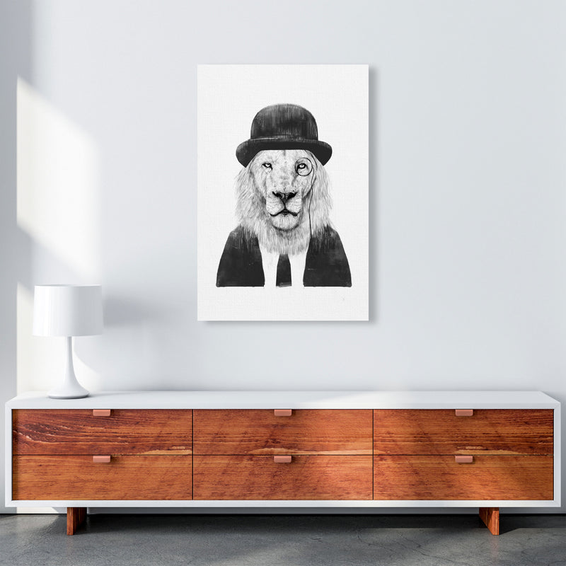 Sir Lion Animal Art Print by Balaz Solti A1 Canvas