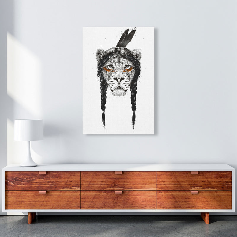 Warrior Lion Animal Art Print by Balaz Solti A1 Canvas