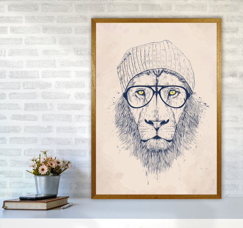 Cool Hipster Lion Animal Art Print by Balaz Solti A1 Print Only