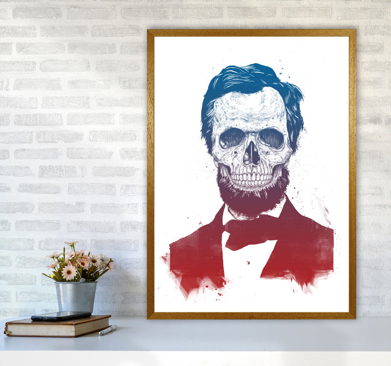 Dead Lincoln Skull Modern Art Print by Balaz Solti A1 Print Only