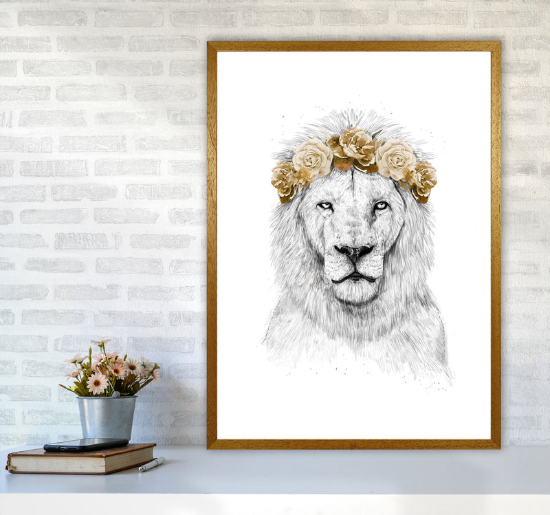 Festival Floral Lion II Animal Art Print by Balaz Solti A1 Print Only