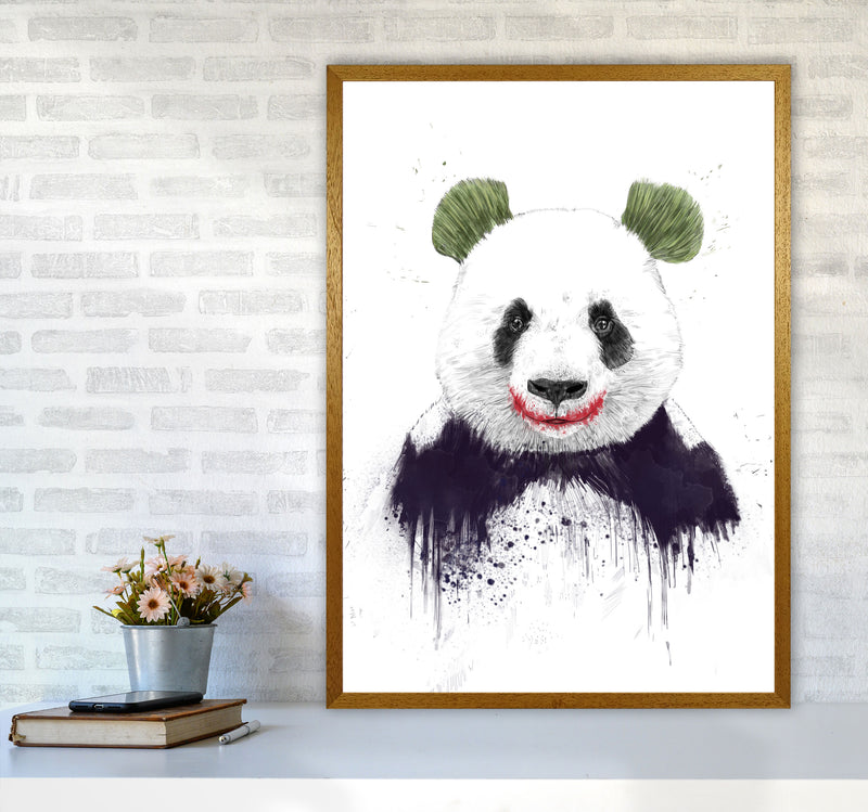 Jokerface Panda Animal Art Print by Balaz Solti A1 Print Only