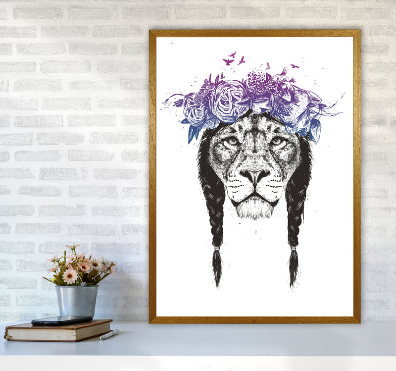 King Of Lions Animal Art Print by Balaz Solti A1 Print Only