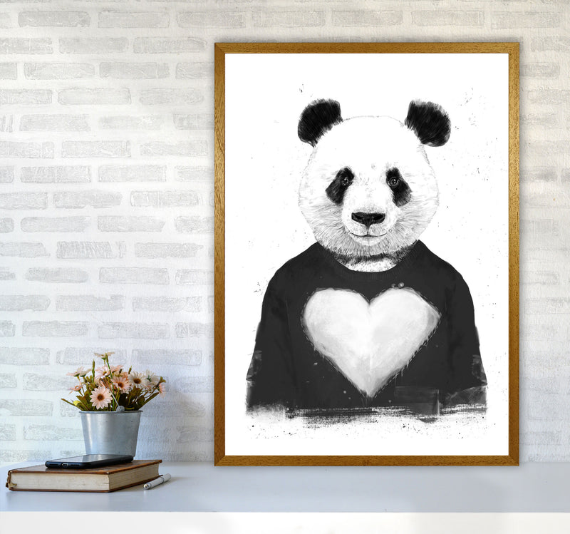 Lovely Panda Animal Art Print by Balaz Solti A1 Print Only