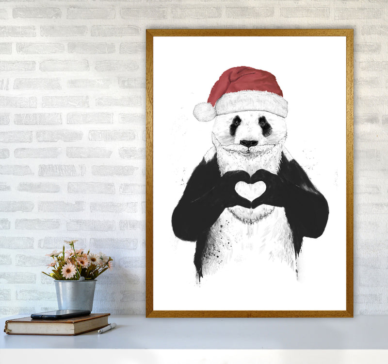 Santa Panda Animal Art Print by Balaz Solti A1 Print Only