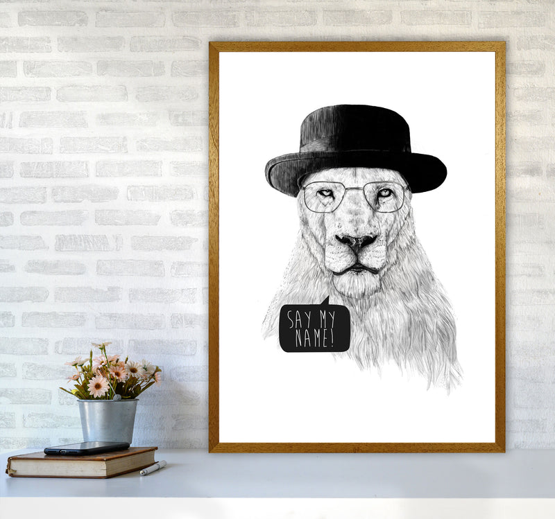 Say My name Lion Animal Art Print by Balaz Solti A1 Print Only