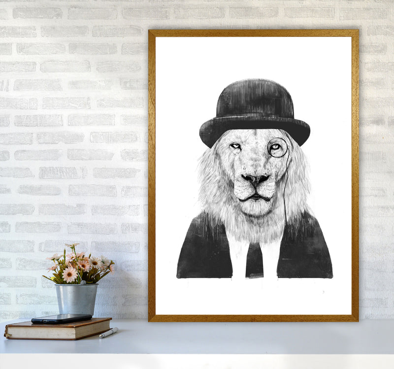 Sir Lion Animal Art Print by Balaz Solti A1 Print Only