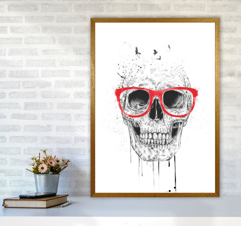 Skull With Red Glasses Art Print by Balaz Solti A1 Print Only
