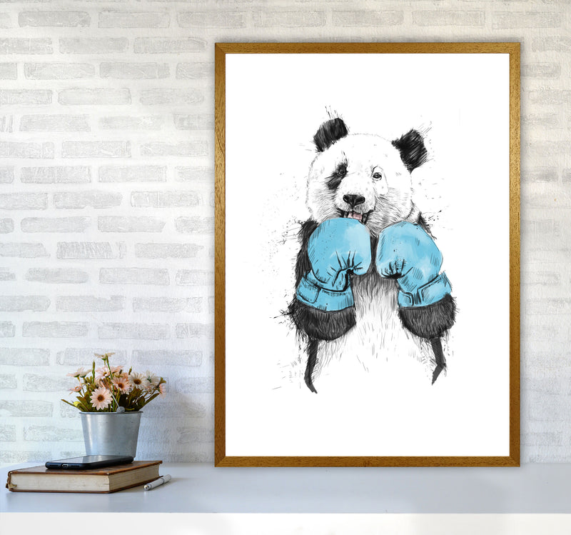 The Winner Boxing Panda Animal Art Print by Balaz Solti A1 Print Only