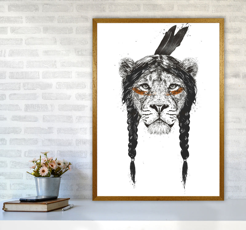 Warrior Lion Animal Art Print by Balaz Solti A1 Print Only