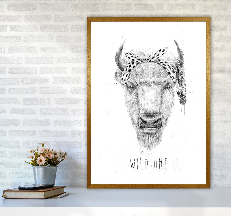 Wild One Buffalo Animal Art Print by Balaz Solti A1 Print Only
