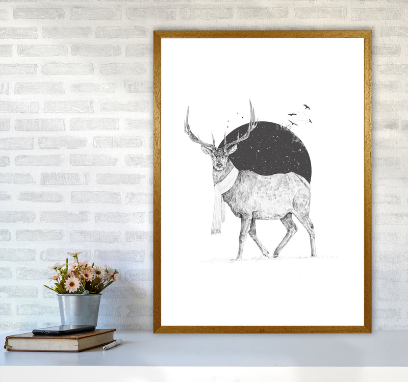Winter Is All Around Stag Animal Art Print by Balaz Solti A1 Print Only