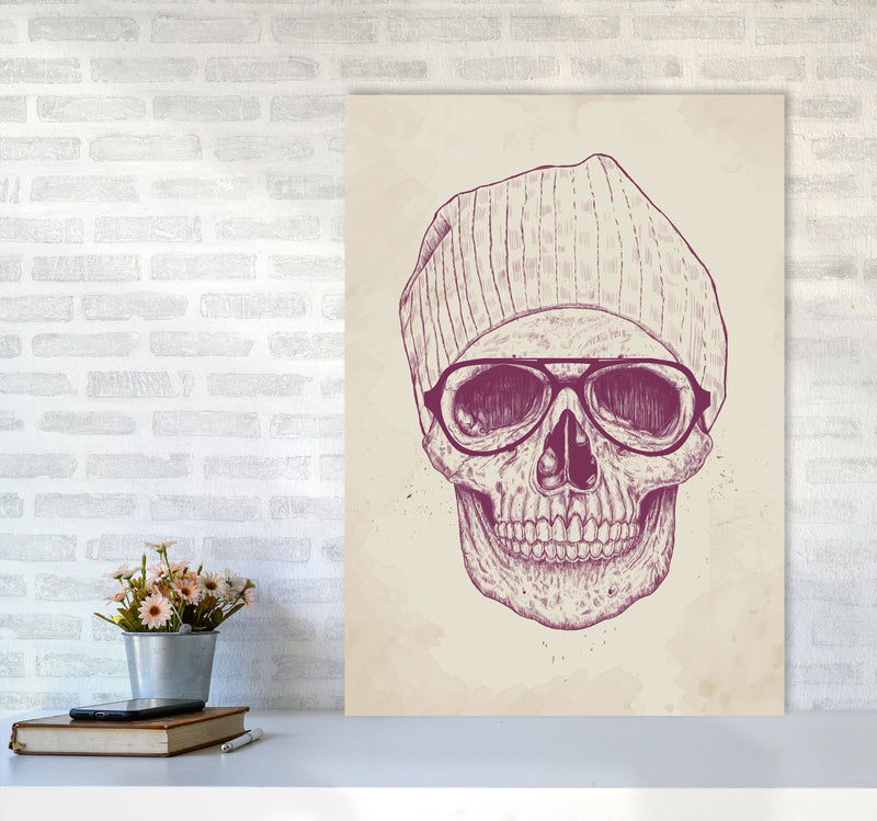 Cool Hipster Skull Gothic Art Print by Balaz Solti A1 Black Frame