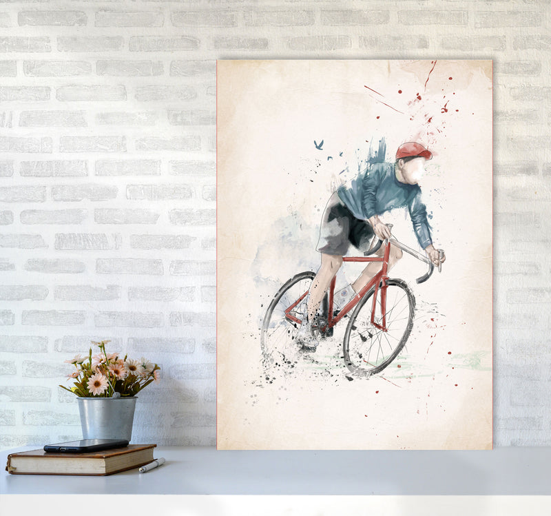 I Want To Ride My Bicycle Art Print by Balaz Solti A1 Black Frame