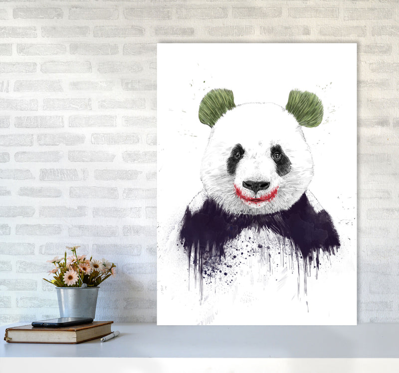 Jokerface Panda Animal Art Print by Balaz Solti A1 Black Frame