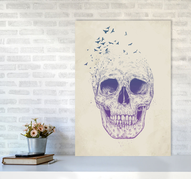 Let Them Fly Skull II Gothic Art Print by Balaz Solti A1 Black Frame