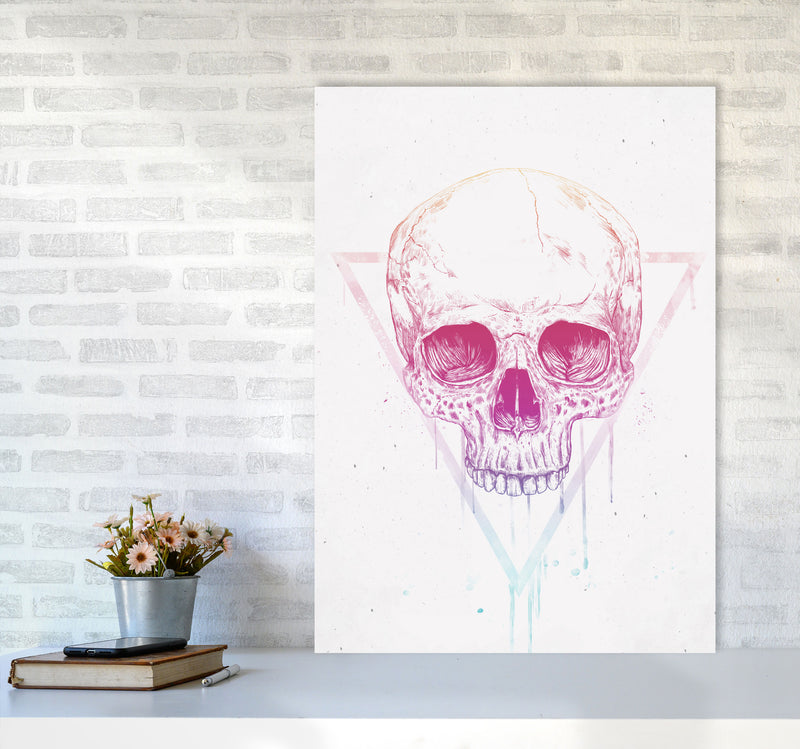 Skull In Triangle Art Print by Balaz Solti A1 Black Frame