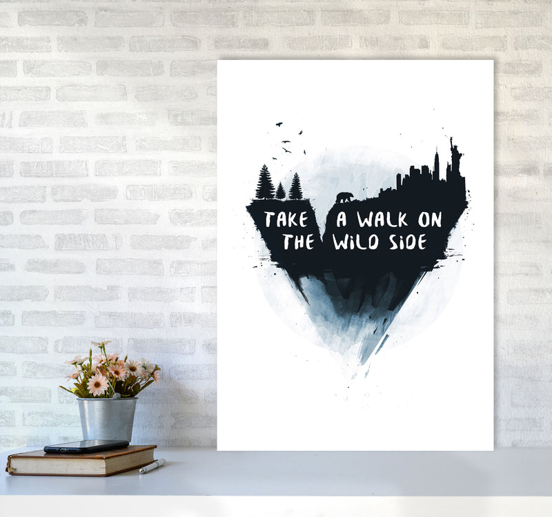 Walk On The Wild Side Art Print by Balaz Solti A1 Black Frame