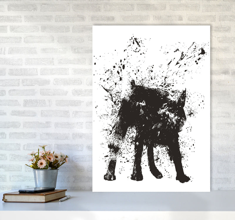 Wet Dog Animal Art Print by Balaz Solti A1 Black Frame