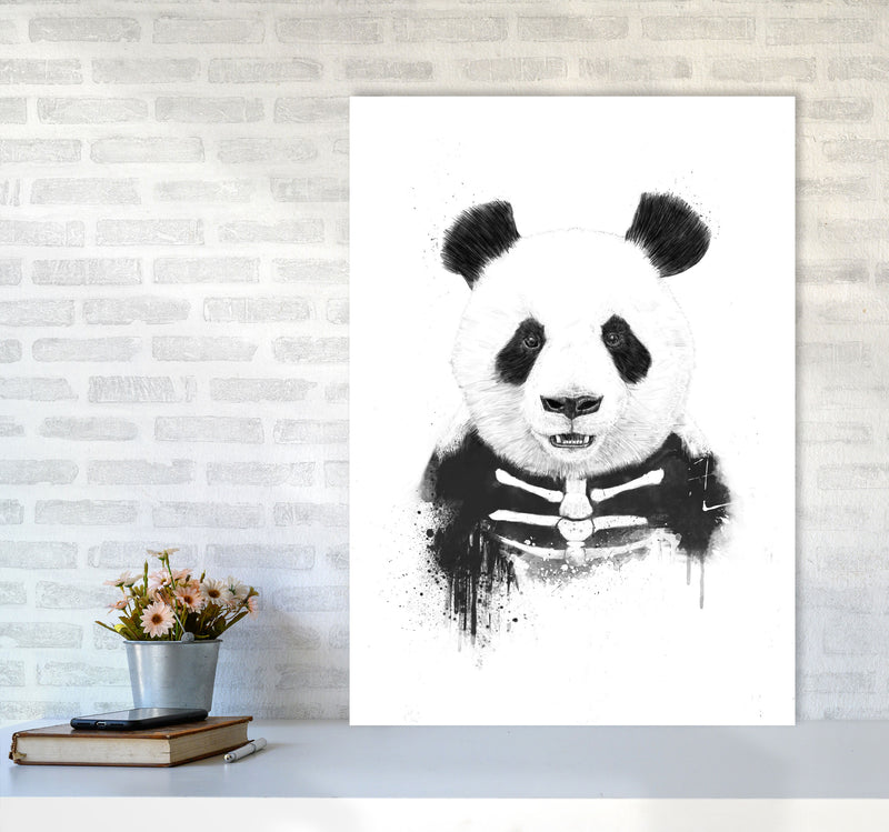 Zombie Panda Animal Art Print by Balaz Solti A1 Black Frame