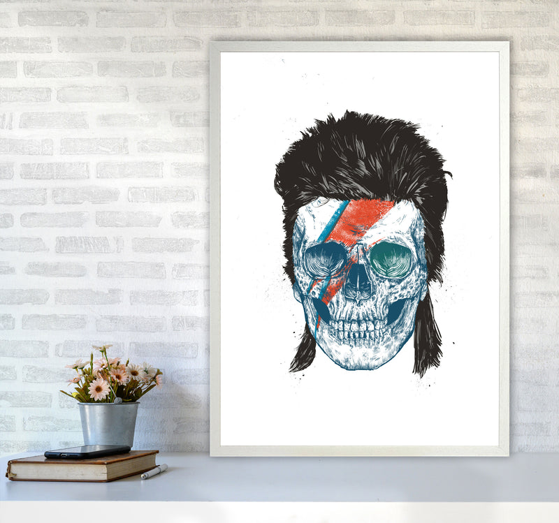 Bowie's Skull Gothic Art Print by Balaz Solti A1 Oak Frame