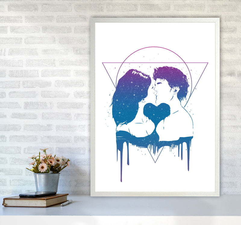 Cosmic Love Art Print by Balaz Solti A1 Oak Frame