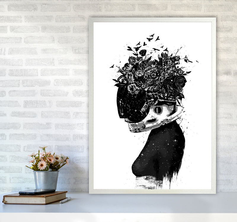 Hybrid Girl Art Print by Balaz Solti A1 Oak Frame
