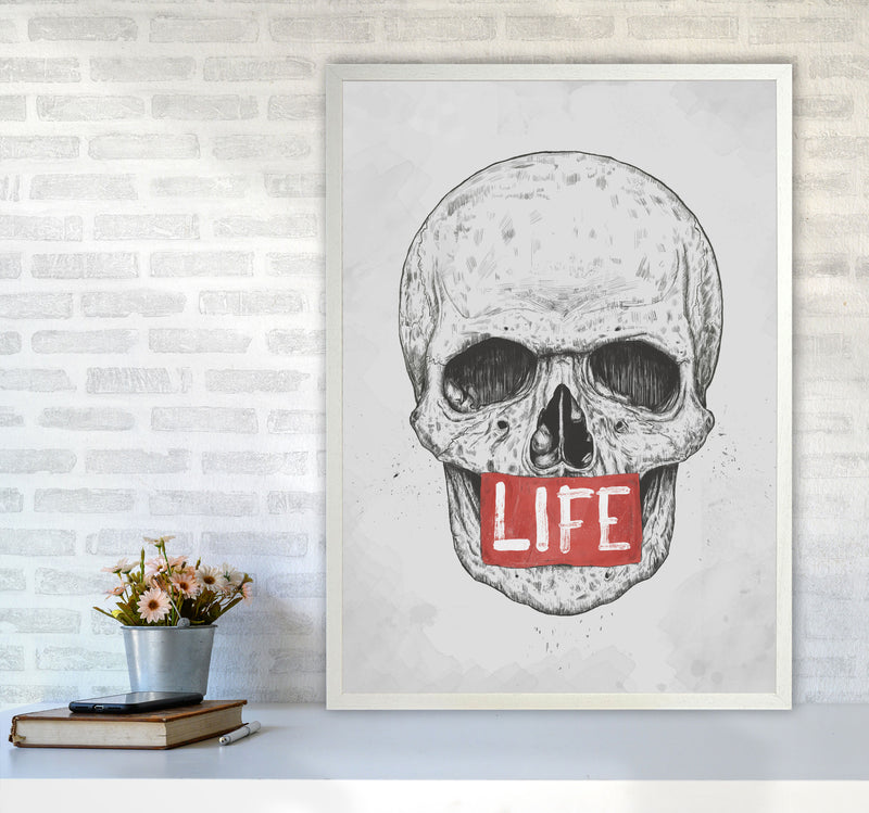 Skull Life Art Print by Balaz Solti A1 Oak Frame