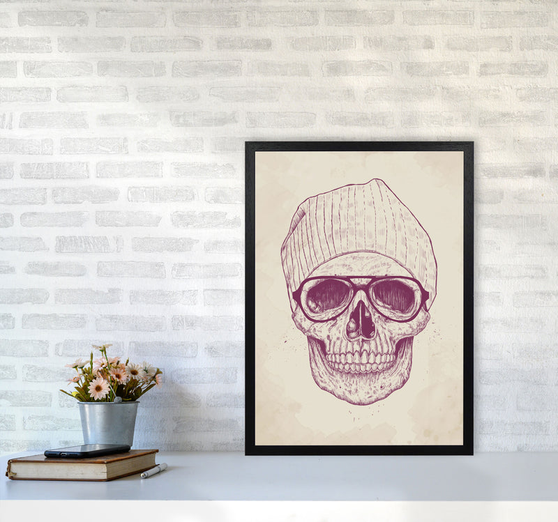 Cool Hipster Skull Gothic Art Print by Balaz Solti A2 White Frame