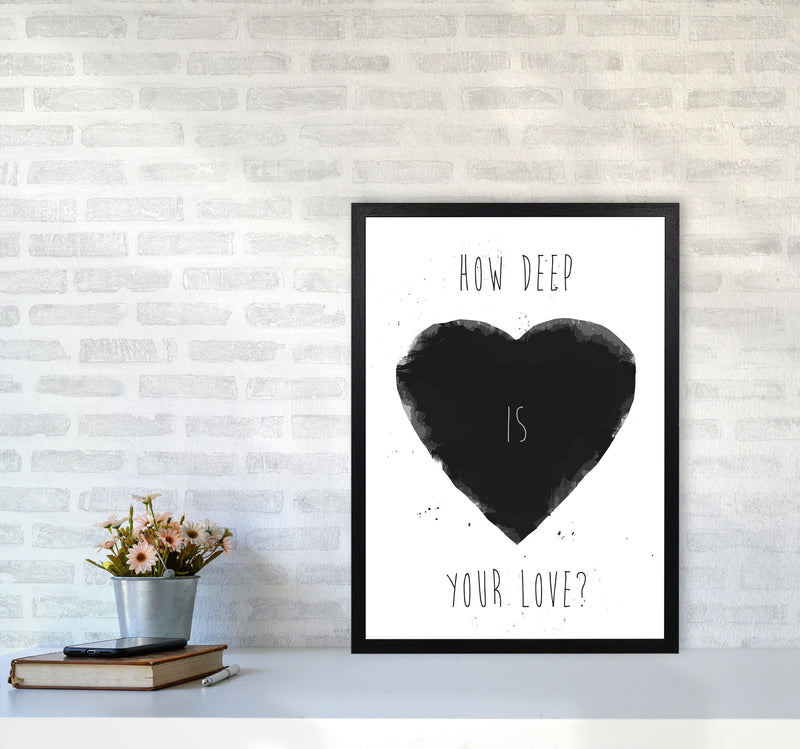 How Deep Is Your Love? Art Print by Balaz Solti A2 White Frame